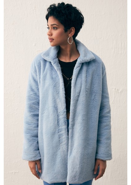 Leopar Astarlı Peluş Kaban - Bebe Mavi fiyatları