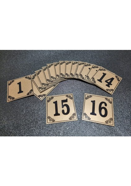Kapı Numaraları No 1 Den 16 E 4x4 cm Yapışkanlı Metalik Altınsarı Üzeri Siyah Baskı fiyatları