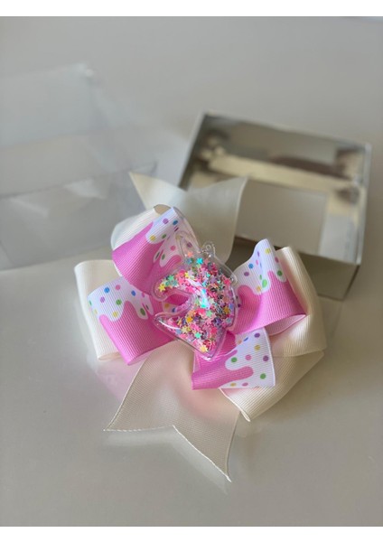 Color Renkli Vanilya Ice Dondurma Pullu Simli Unicorn At Şeffaf Süslü Metal Klipsli Anne Kız Çocuk Tokası fiyatları