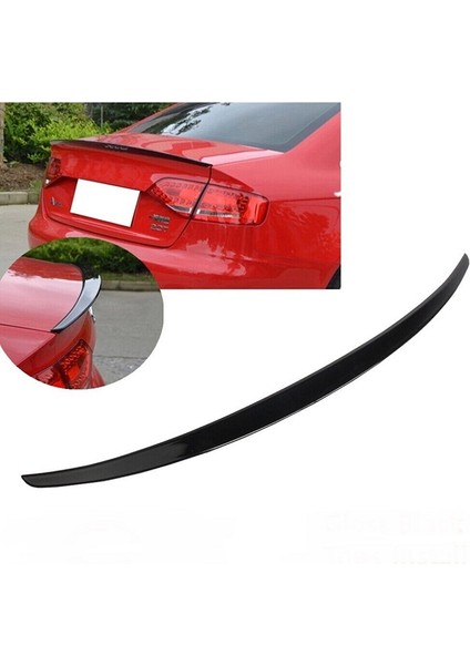 Audi A3 2014 2015 Sedan Plastik Parlak Siyah Spoyler Spoiler Uyumlu