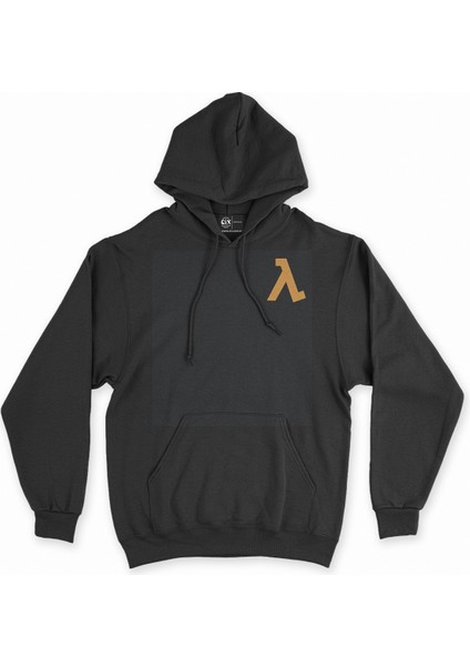 Half Life Cep Logolu Siyah Sweatshirt Hoodie