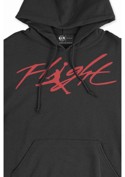 Flight Jordan Siyah Sweatshirt Hoodie