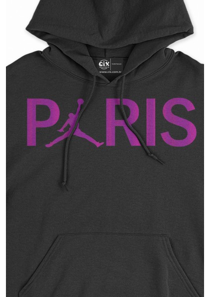 Paris Jordan Siyah Sweatshirt Hoodie