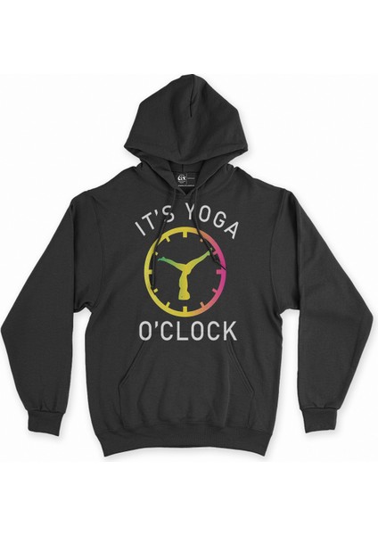 Yoga Zamanı Siyah Sweatshirt Hoodie