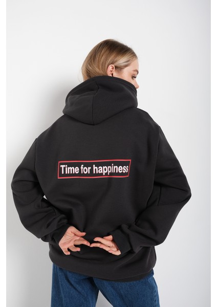 Happiness Tasarım Baskılı Sweatshirt