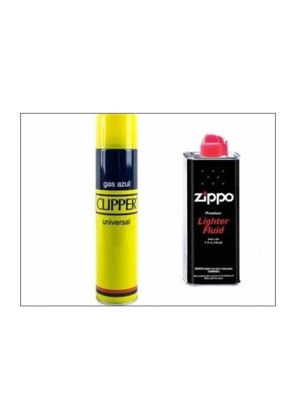 Kişiye Özel 2'li Benzin ve Clipper Çakmak Gazı Set