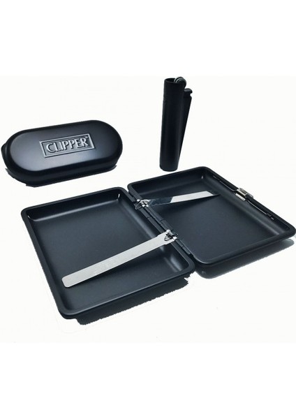 Kişiye Özel Metal Tabaka Clipper Çakmak Set