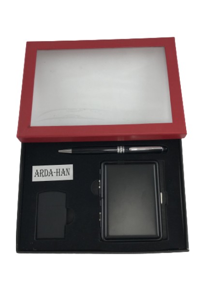 Kişiye Özel Zippo Modeli Çakmak Hediye Kalem Tabaka Seti