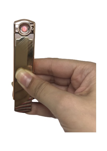 Kişiye Özel Alevsiz USB Şarj Edilebilir Çakmak Şarjlı USB Kızaklı Çakmak