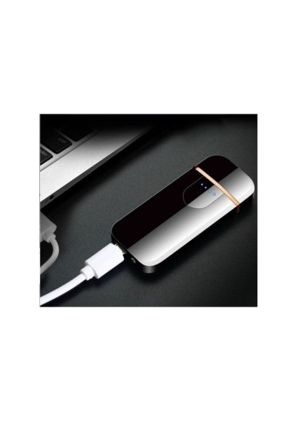 Kişiye Özel Parmak Izi Dokunmatik Çakmak USB Şarj Anti-Rüzgar Elektronik Çakmak