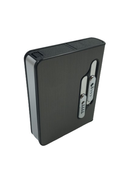 Kişiye Özel USB Şarjlı Izgaralı Sigara Çıkaran Çakmaklı Tabaka
