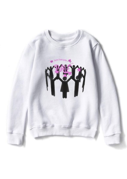 Y2K White Sweatshirt - L