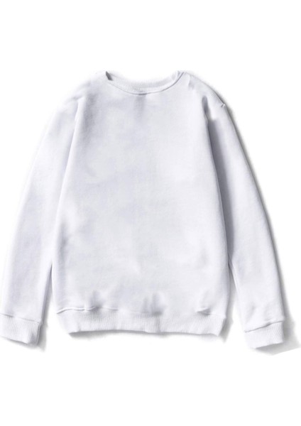 Y2K White Sweatshirt - L