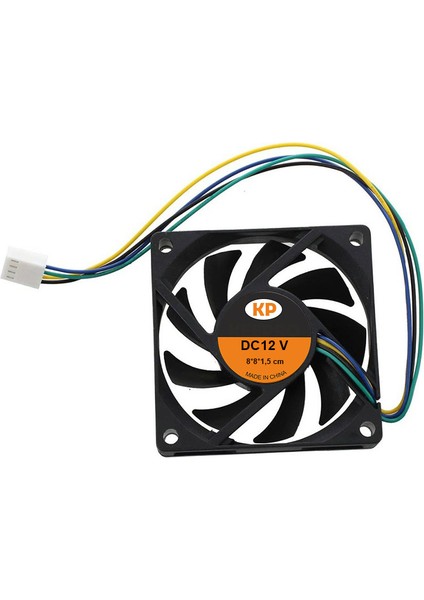 DC 8cm 12 Volt 4 Pinli Fan 8*8*1.5 cm soğutucu fan