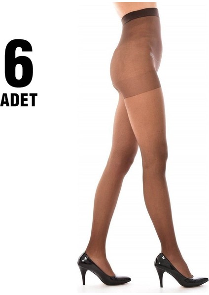 15 Den Maxi Battal Mat Süper Ince Külotlu Çorap 6'lı