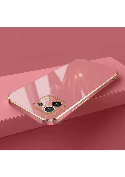 Xiaomi Mi 11 Lite 5g Uyumlu Kılıf Kamera Korumalı Parlak Gold Kenarlı Yumuşak Silikon Kapak