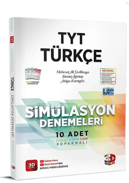 3D Yayınları TYT 2023 Simülasyon Türkçe Denemeleri