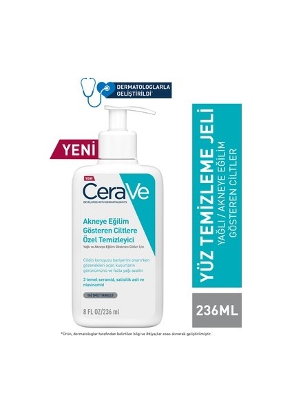 Akneli Ciltelere Öze Temizleyici 236 ml