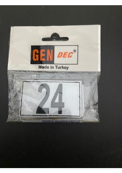 Kapı Numarası Dolap,raf,posta Kutusu Numarası 4x6 cm 1 Den 24 E