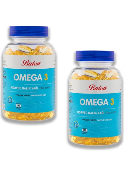 Omega 3 Norveç Balık Yağı () 1380 Mg 100 Kapsül x 2 Adet