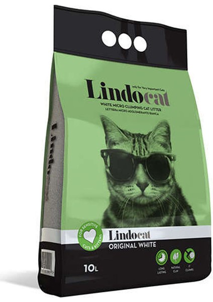 Lindo Cat Topaklaşan Kokusuz Ince Taneli Kedi Kumu 10 Lt