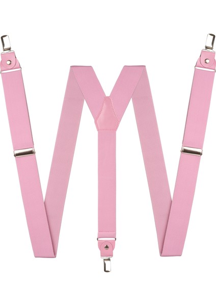 Metal Klipsli Pembe Pantolon Askısı