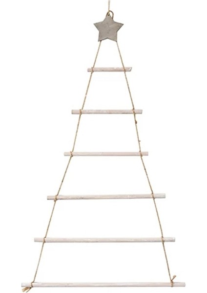 Dıy Ahşap Noel Ağacı Ahşap Duvar Asılı Noel Ağacı Yeni Yıl Ev Dekorasyonu Için Dekorasyon Süsler Beyaz (Yurt Dışından)