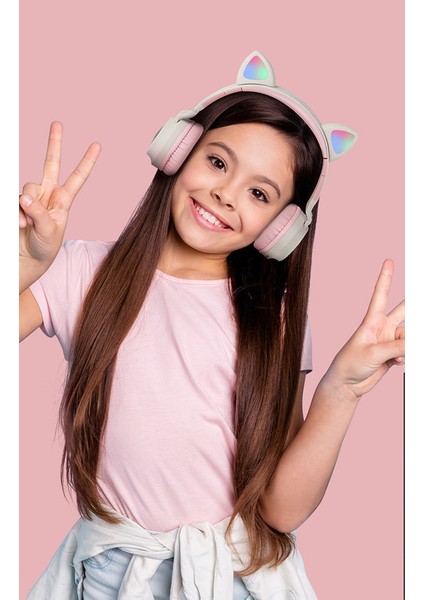 Women's Cat Ear Bluetooth Wireless Kulaklık (Yurt Dışından) fiyatları