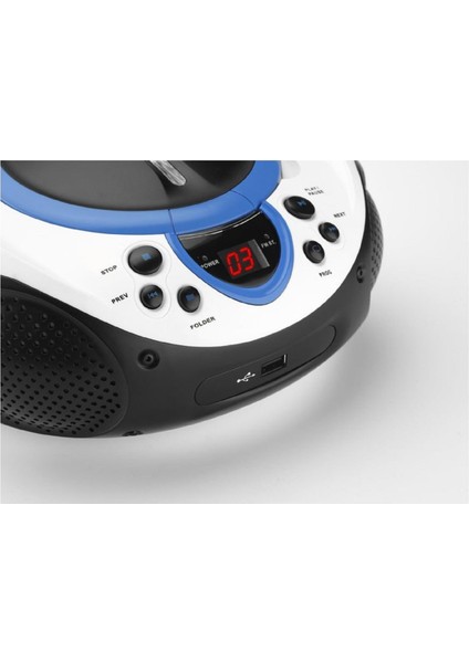 Scd-38 Mavi Taşınabilir Müzik Seti Radyo CD Çalar Mp3 USB