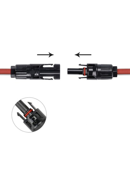 YCK Solar Solar Kablo 4 Mm2 5+5 Toplam 10 Metre-2 Set Mc4 Konnektörlü