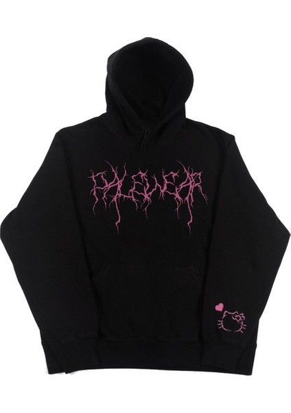 Dead Logo Kitty Detailed Hoodie - S