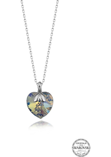 Crystal Kadın Kalp Gümüş Kolye