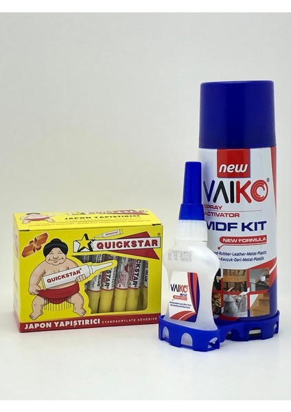 Vaıko Hızlı Yapıştırıcı (1 Adet )- Quıckstar Japon Yapıştırıcı ( 50 Adet )