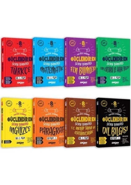 8.Sınıf LGS Türkçe Matematik Fen Bilimleri Paragraf Güçlendiren Soru Bankası Seti
