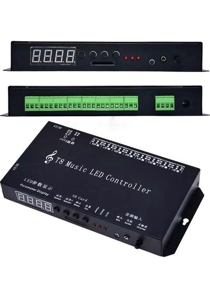 Ses ve Müzik Duyarlı Pixel LED Kontrol Cihazı T-8000AC