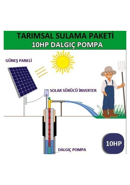 10HP Dalgıç Pompa - Tarımsal Sulama Sistemi