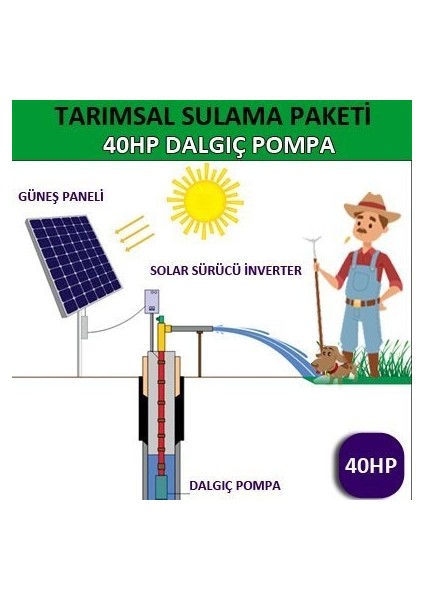 40HP Dalgıç Pompa - Tarımsal Sulama Sistemi