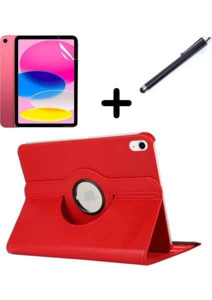 Apple iPad 9. Nesil 8. Nesil 7. Nesil 10.2" Kılıf Dönen Tablet Kilifi Ekran Koruyucu+Kalem 2019 2020 2021