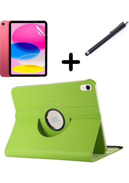 Apple iPad 2 iPad 3 iPad 4 Kılıf Dönen Tablet Kilifi Ekran Koruyucu+Kalem