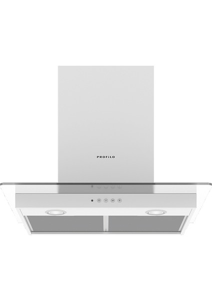 DVG6D620 Beyaz Cam Dekor Duvar Tipi Davlumbaz