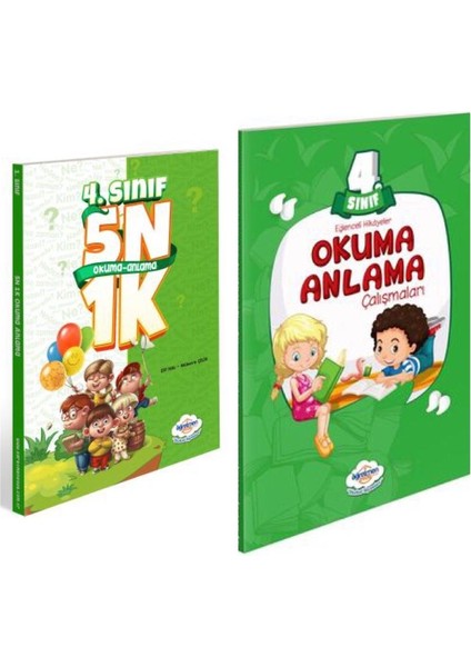 4. Sınıf 5n 1k Okuma Anlama / Okuma-Anlama Çalışmaları 2'li Set