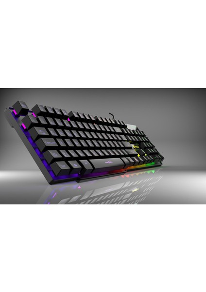 IKG-448 Rainbow Efect Mekanik Hisli Gamer Klavye Mouse Set