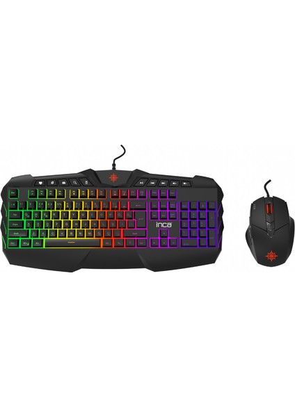 Ruthless IKG-310 Rainbow Effect Oyuncu Gaming Klavye + Mouse Seti