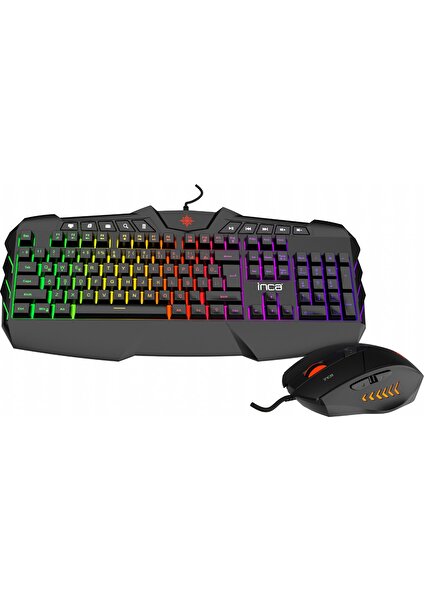 Ruthless IKG-310 Rainbow Effect Oyuncu Gaming Klavye + Mouse Seti