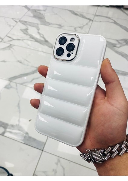iPhone 14 Pro Puffer Hologram Kılıf Parlak Kılıf Yastık Kılıf Kamera Korumalı Kılıf