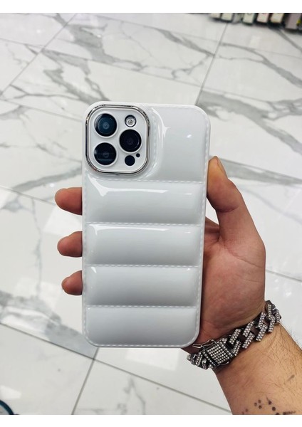 iPhone 14 Pro Puffer Hologram Kılıf Parlak Kılıf Yastık Kılıf Kamera Korumalı Kılıf