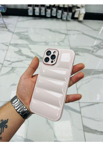 iPhone 13 Pro Puffer Hologram Kılıf Parlak Kılıf Yastık Kılıf Kamera Korumalı Kılıf