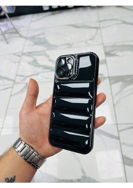 iPhone 12 Pro Puffer Hologram Kılıf Parlak Kılıf Yastık Kılıf Kamera Korumalı Kılıf
