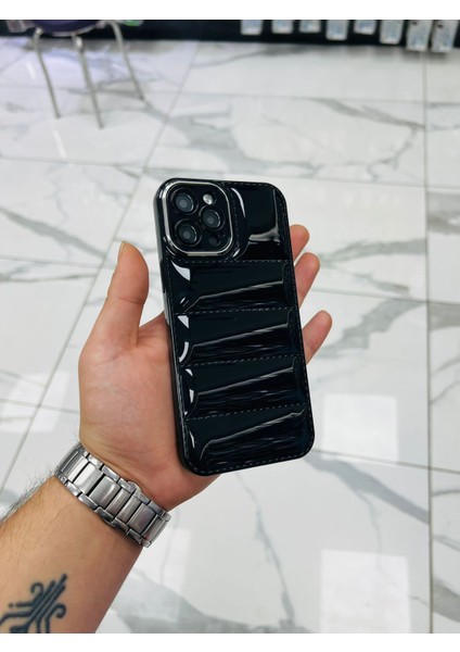 iPhone 12 Pro Puffer Hologram Kılıf Parlak Kılıf Yastık Kılıf Kamera Korumalı Kılıf