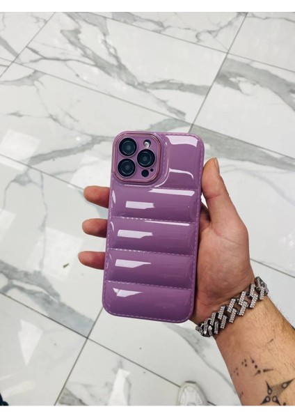 iPhone 12 Pro Max Puffer Hologram Kılıf Parlak Kılıf Yastık Kılıf Kamera Korumalı Kılıf